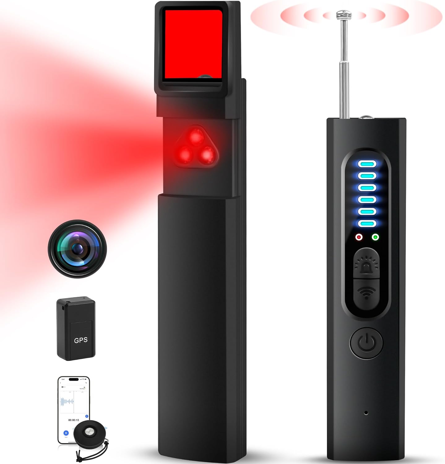 Anti-Spy Hidden Camera and Bug Detector with GPS Tracker Detection